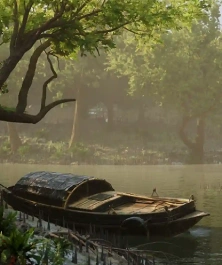 tropical_river_boat_game_environment